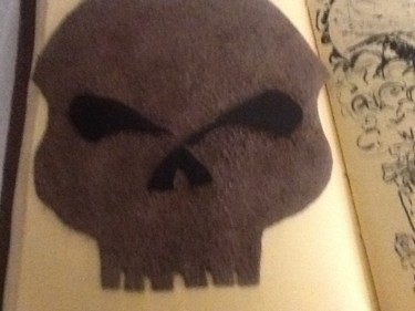 Рисунок под названием "Leather Skull" - Richard Mangold, Подлинное произведение искусства, Другой