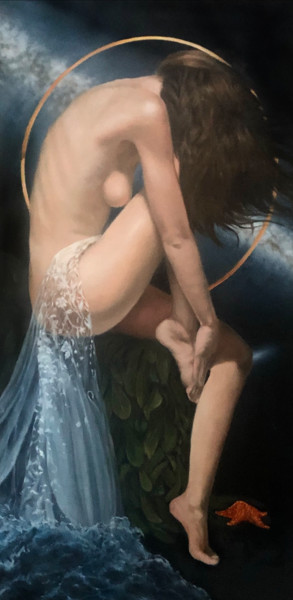 Schilderij getiteld "Andromeda" door Richard Ferguson, Origineel Kunstwerk, Olie