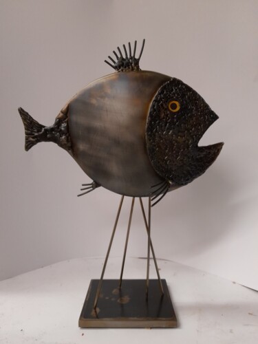 Sculptuur getiteld "Fisch 2" door Richard Blaas, Origineel Kunstwerk, Metalen