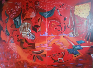 Malerei mit dem Titel "Sans titre" von Richard Fouchet, Original-Kunstwerk, Acryl