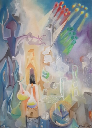 Painting titled "L illumination des…" by Richard Fouchet, Original Artwork, Acrylic
