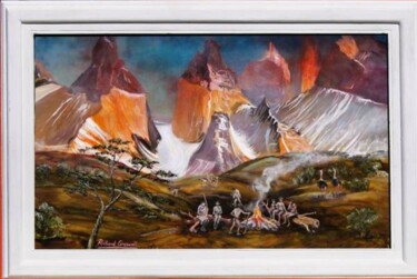 Pintura intitulada "Torres del Paine" por Richard Greswell, Obras de arte originais, Acrílico