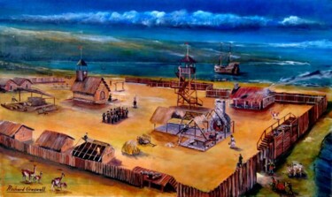 Pintura titulada "Ciudad Rey Felipe" por Richard Greswell, Obra de arte original, Oleo