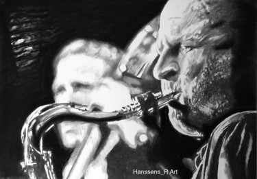 Drawing titled "The Swing Dealers -…" by Richard Hanssens, Original Artwork, Charcoal