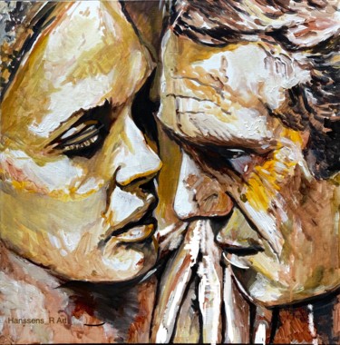 Картина под названием "Faye Dunaway - Stev…" - Richard Hanssens, Подлинное произведение искусства, Акрил