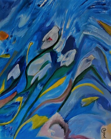 Картина под названием "A Flock of Birds" - Richard Heiens, Подлинное произведение искусства, Акрил