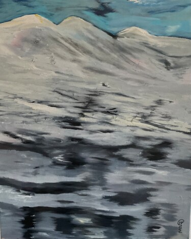 Painting titled "Mountain in Alaska" by Richard Heiens, Original Artwork, Acrylic