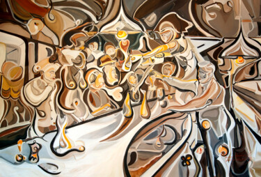 Pintura titulada "© La penúltima copa" por Richard Martin Vidal, Obra de arte original, Oleo