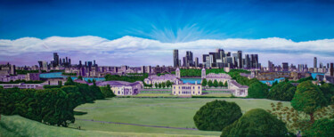 Картина под названием "Greenwich from the…" - Richard Murrin, Подлинное произведение искусства, Масло