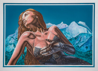 Pittura intitolato "Alpine Adventurer" da Richard Murrin, Opera d'arte originale, Acrilico
