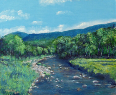 Peinture intitulée "The Ammonoosuc Rive…" par Richard Rollins, Œuvre d'art originale, Peinture numérique