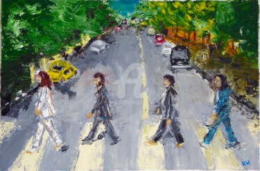 Peinture intitulée "The Beatles" par Richard Walter, Œuvre d'art originale, Huile
