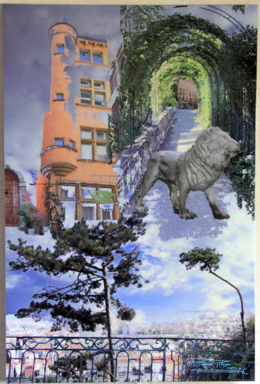 Painting titled "" Le chemin "" by Richard Magan Ac, Original Artwork, Photo Montage