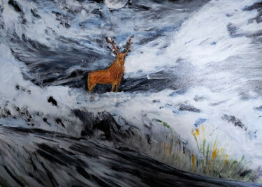 Malarstwo zatytułowany „Highlands Storm” autorstwa Richard Ward, Oryginalna praca, Akryl