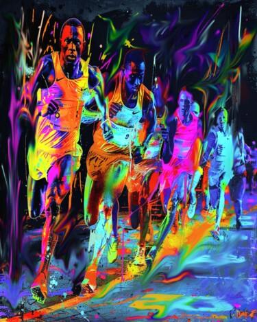 Digitale Kunst mit dem Titel "Athlétisme  série O…" von Rim'S, Original-Kunstwerk, Digitale Malerei