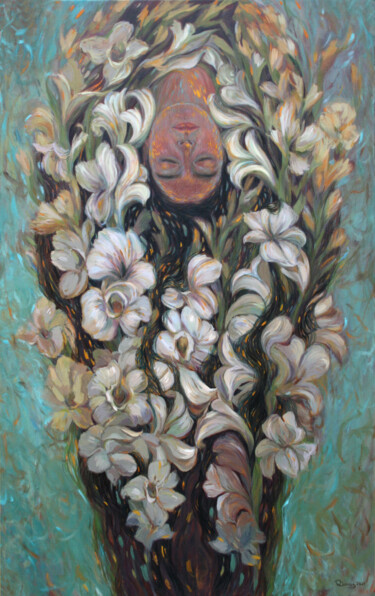 Картина под названием "Awakening (when God…" - Rima Azatyan, Подлинное произведение искусства, Масло