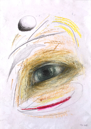 Drawing titled "Flow in simple thin…" by Rimi Sihe, Original Artwork, Pastel