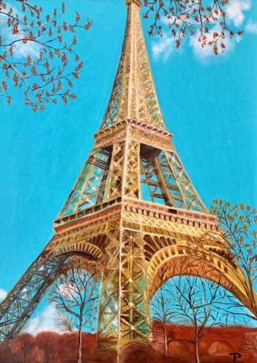 제목이 "Paris"인 미술작품 Rimma Tagirova로, 원작, 기름