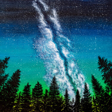 Картина под названием "EARLY MORNING, skys…" - Rimma Savina, Подлинное произведение искусства, Акрил