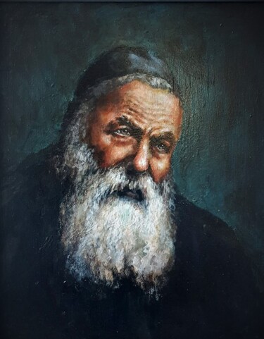 Pintura titulada "Rabbi Isaac Jacob R…" por Rimvydas Kviklys, Obra de arte original, Oleo