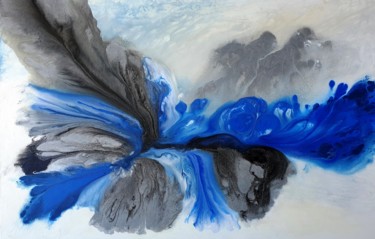 Peinture intitulée "Tethered Butterfly" par Ritzi, Œuvre d'art originale, Huile