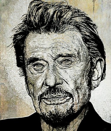 Pintura titulada "JOHNNY" por Dan Rinaldo, Obra de arte original, Tinta