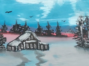 Painting titled "NOËL" by Dan Rinaldo, Original Artwork, Acrylic