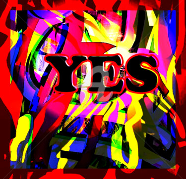 Painting titled "yes i" by Rino Vale, Original Artwork, Acrylic
