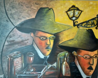 Painting titled ""Pessoa(s)" by Risco, Original Artwork, Acrylic