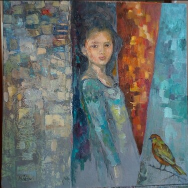Картина под названием "Mosaico n.1" - Rita Degli Esposti, Подлинное произведение искусства, Масло