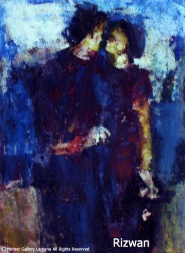 Painting titled "The love" by Rizwan Ali, Original Artwork, Oil