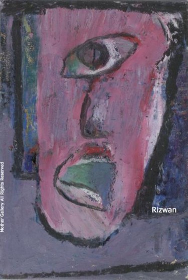 Painting titled "Pink face" by Rizwan Ali, Original Artwork