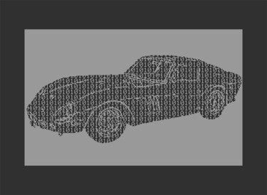 「FERRARI GTO BINARY…」というタイトルのデジタルアーツ Rm64によって, オリジナルのアートワーク, 2Dデジタルワーク