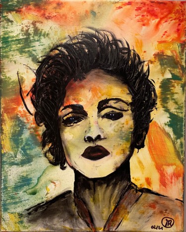 Painting titled "Material Girl" by M.E.X. Rietzler, Original Artwork, Acrylic