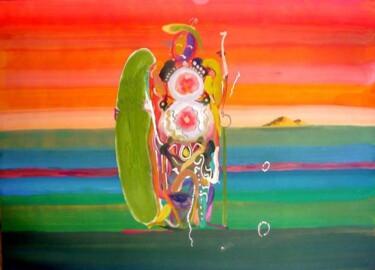 Картина под названием "The boomerang-man" - Rob Arbouw, Подлинное произведение искусства