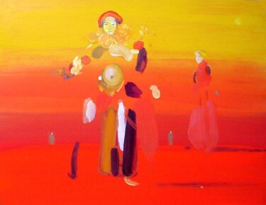 Painting titled "Commedia dell'arte…" by Rob Arbouw, Original Artwork