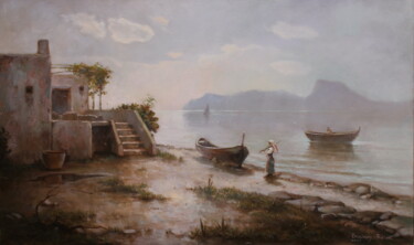 ""On the coast..."" başlıklı Tablo Robert Braginsky tarafından, Orijinal sanat, Petrol