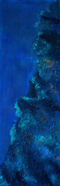 제목이 "Grand Bleu 2"인 미술작품 Robert Cadiere로, 원작, 아크릴 나무 들것 프레임에 장착됨