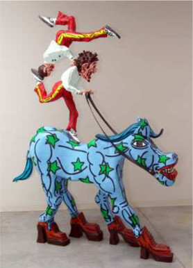 Escultura titulada "Jason le cheval éco…" por Robert Combas, Obra de arte original