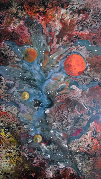 "Cosmos 41" başlıklı Tablo Robert Daout tarafından, Orijinal sanat, Akrilik Ahşap Sedye çerçevesi üzerine monte edilmiş