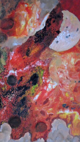 Peinture intitulée "Cosmos 53 (petit fo…" par Robert Daout, Œuvre d'art originale, Acrylique Monté sur Châssis en bois