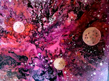 Peinture intitulée "Cosmos 73" par Robert Daout, Œuvre d'art originale, Acrylique