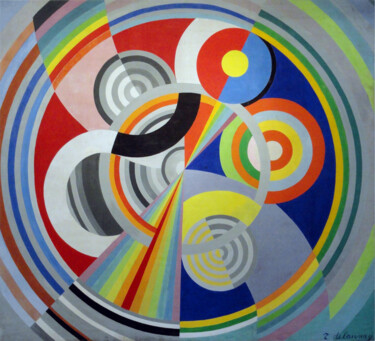 Pintura intitulada "Rythme n°1, Mural d…" por Robert Delaunay, Obras de arte originais, Óleo