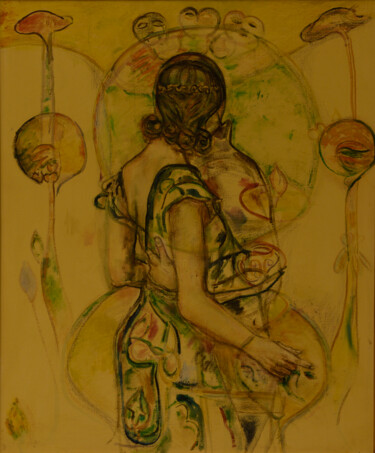 Ζωγραφική με τίτλο "Le Bal- Peinture à…" από Robert Gibson, Αυθεντικά έργα τέχνης, Λάδι Τοποθετήθηκε στο Ξύλινο φορείο σκελε…