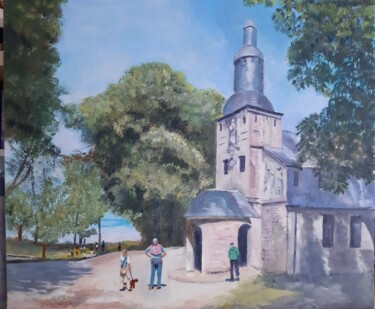 Painting titled "Honfleur - Chapelle…" by Robert Rosenfeld, Original Artwork, Oil