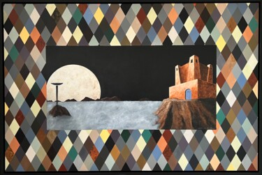 Schilderij getiteld "Under the moonlight." door Robert Van Den Herik, Origineel Kunstwerk, Acryl