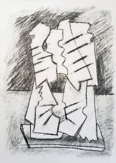Drawing titled "Glass/form study (6)" by Robert Winslow, Original Artwork, Graphite