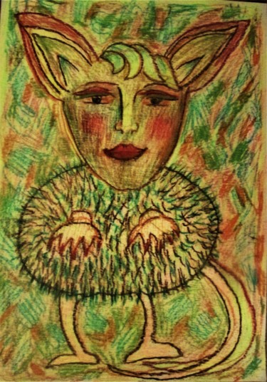 Pittura intitolato "Animal Soul" da Roberta De Jorio, Opera d'arte originale, Pastello
