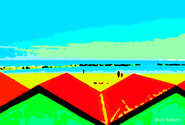 Digital Arts titled "La plage" by Roberto Bartoccini, Original Artwork, Digital Painting
