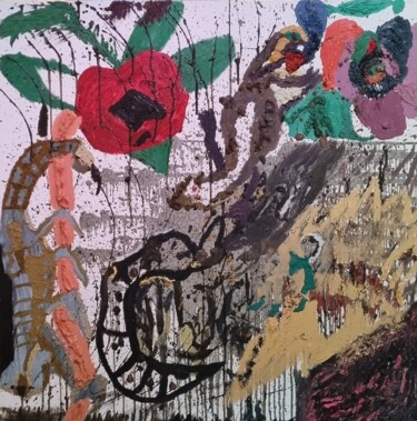 Peinture intitulée "I fiori della vita" par Roberto Capritti, Œuvre d'art originale, Huile Monté sur Châssis en bois